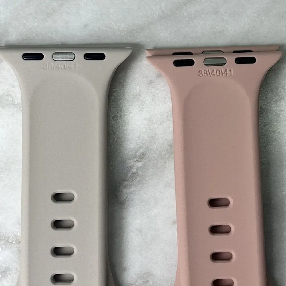 5 Pack Of Apple Watch Wrist Bands, Pinks, beige, burgundy.. For 38, 40, 41mm New